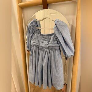 Abercrombie & Fitch Blue Striped Mini Dress